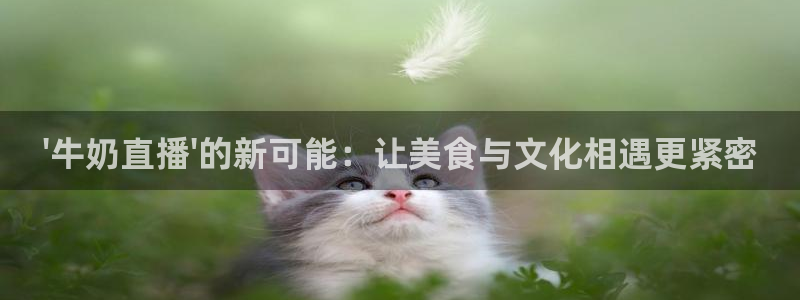 178足球直播雨燕：\'牛奶直播\'的新可能：让美食与文化相遇更紧密